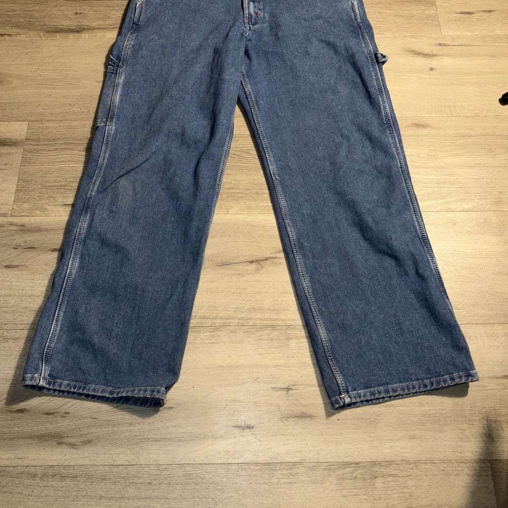 Vintage Dickies Denim Overalls‎ Men's XL Est. Blue Bib Workwear - Picture 2 of 8